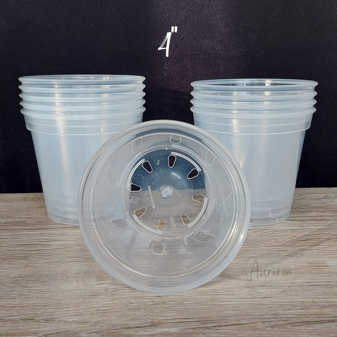 4" Clear Plant Pot