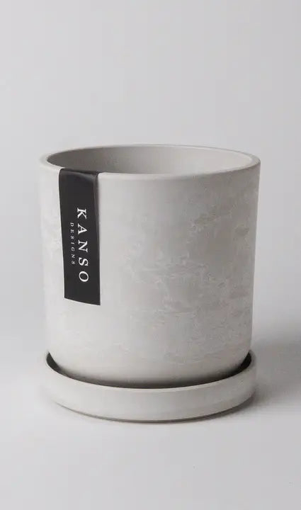 4" Signature Stone Planter Pot & Saucer