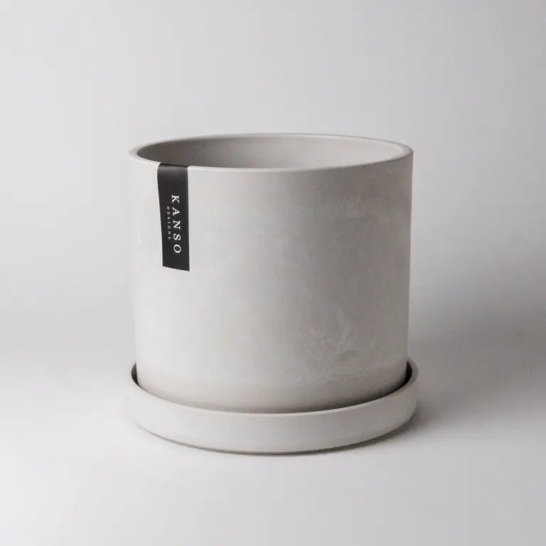 8" Signature Stone Planter Pot & Saucer
