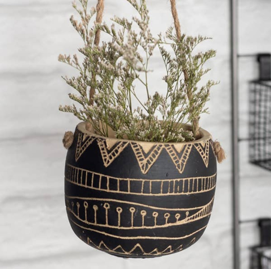 Hanging Boho Cement Pot