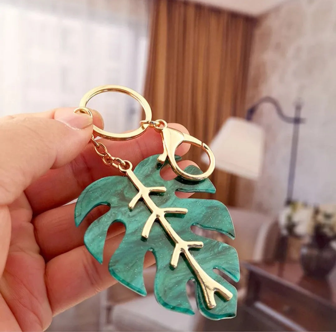Beautiful Monstera Keychain