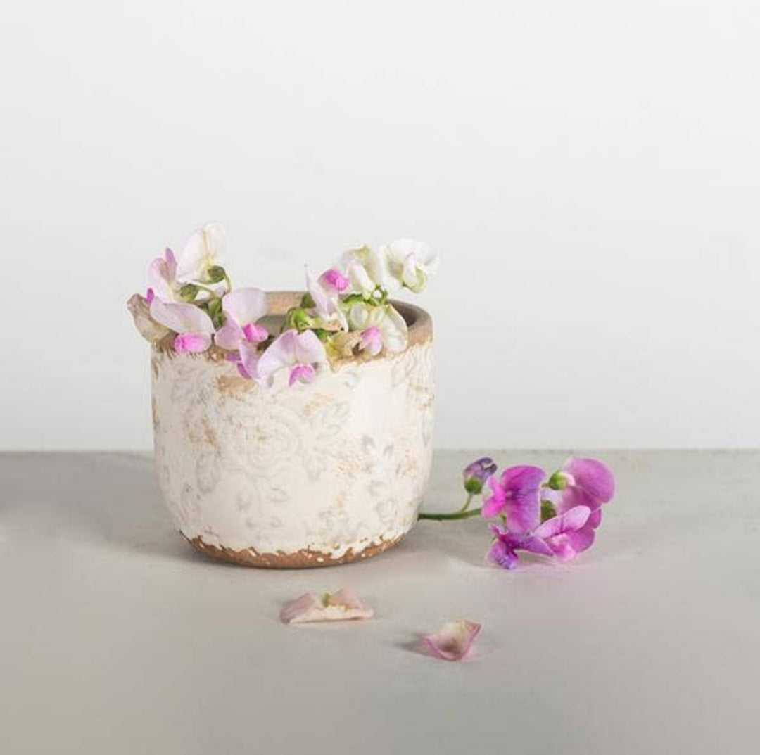 Vintage Floral Ceramic Pot